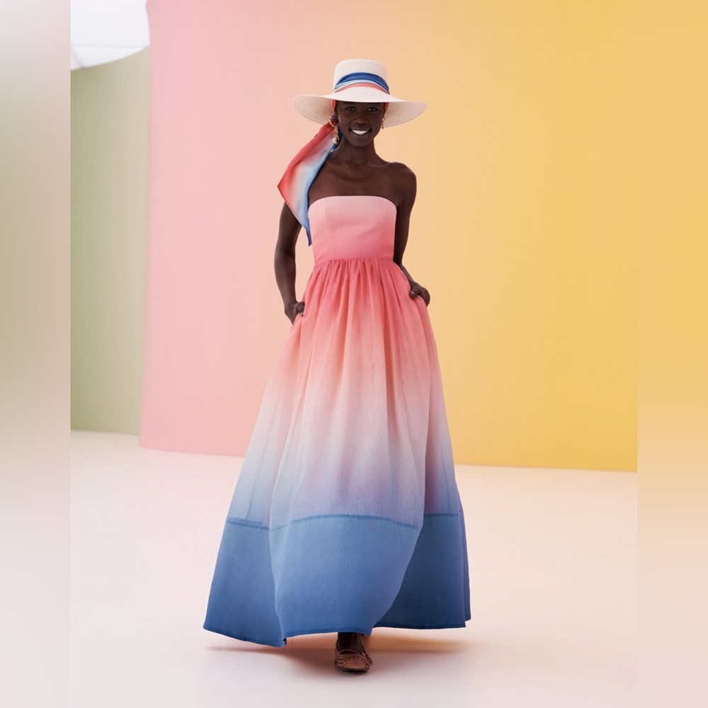 Zimmermann Postcard Strapless Gown